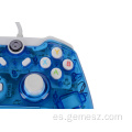 Joystick con cable controlador azul transparente para Xbox One